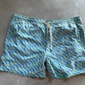 Fair harbor XL Bungalo Swim short- Cute Mens Blue swim short